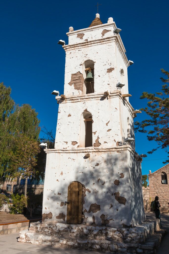 Toconao church tower on Lagunas Altiplanicas tour