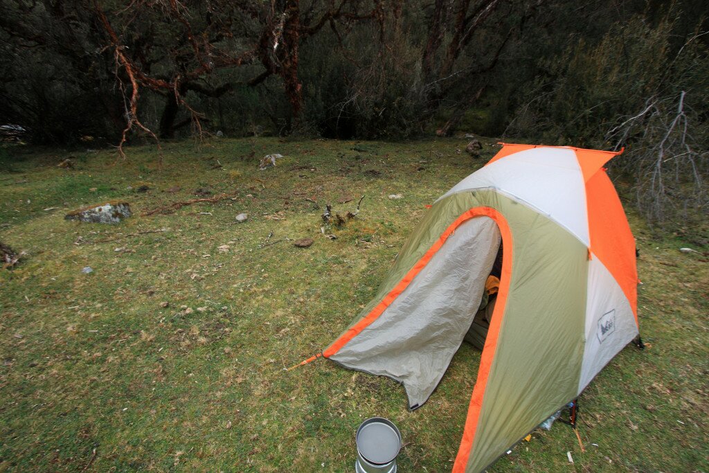 Wild camping on Santa Cruz trek