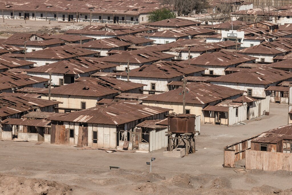 Residential area of Humberstone ghost town