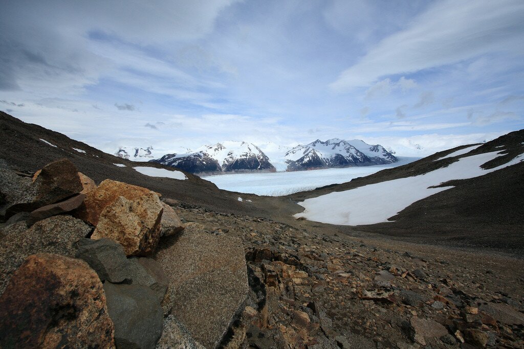 John Gardner Pass and Glacier Grey