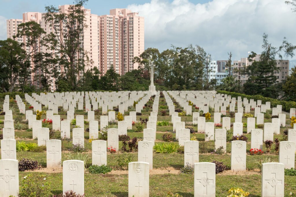 Sai Wan War Cemetery graves